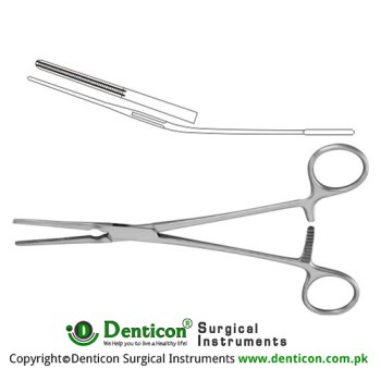 Potts Atrauma Coarctation Clamp Angled 15° Stainless Steel, 20.5 cm - 8"